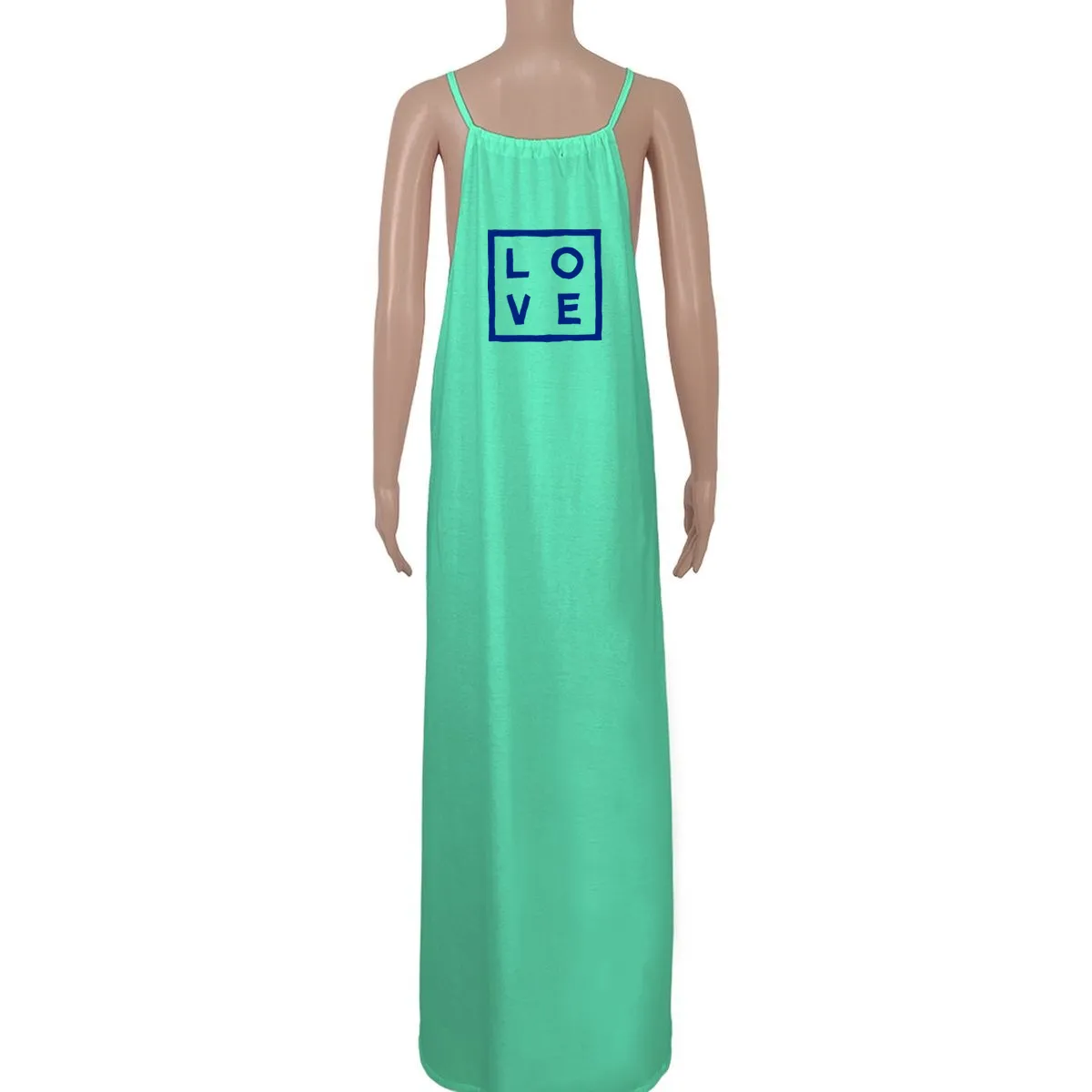 Dress Noémi – Aqua green Logo Classic Print