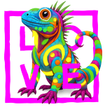 Fuchsia Iguana LOVE
