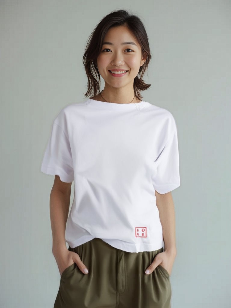 LOVE Classic T-Shirt White - Hummingbird Illustration