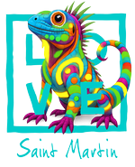 San Martin turquoise iguana