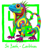 Caribbean fluo green iguana