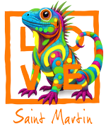 San Martin orange iguana